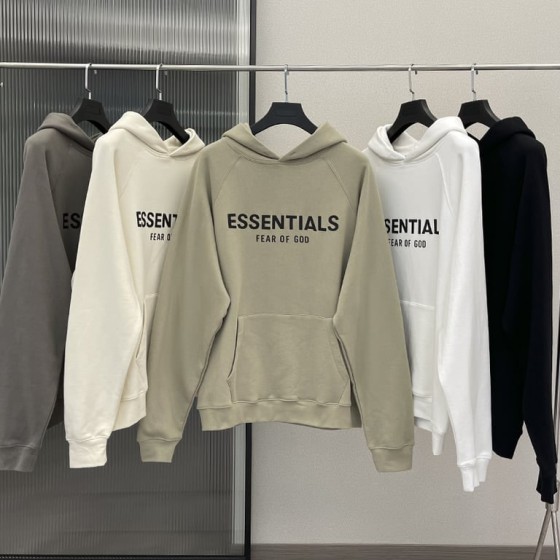 Fear of God Essentials Front Logo Pullover Hoodie
